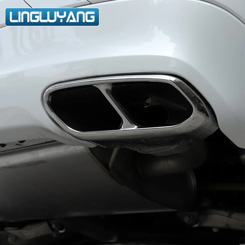 Автомобильные задние крышки выхлопной трубы отделка глушителя из нержавеющей