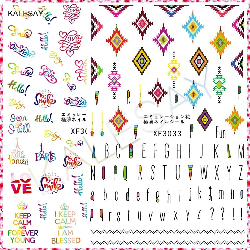 

Наклейки для дизайна ногтей, самоклеящиеся цветные наклейки для маникюра с цветами, декоративные 3D буквы для украшения ногтей, аксессуары