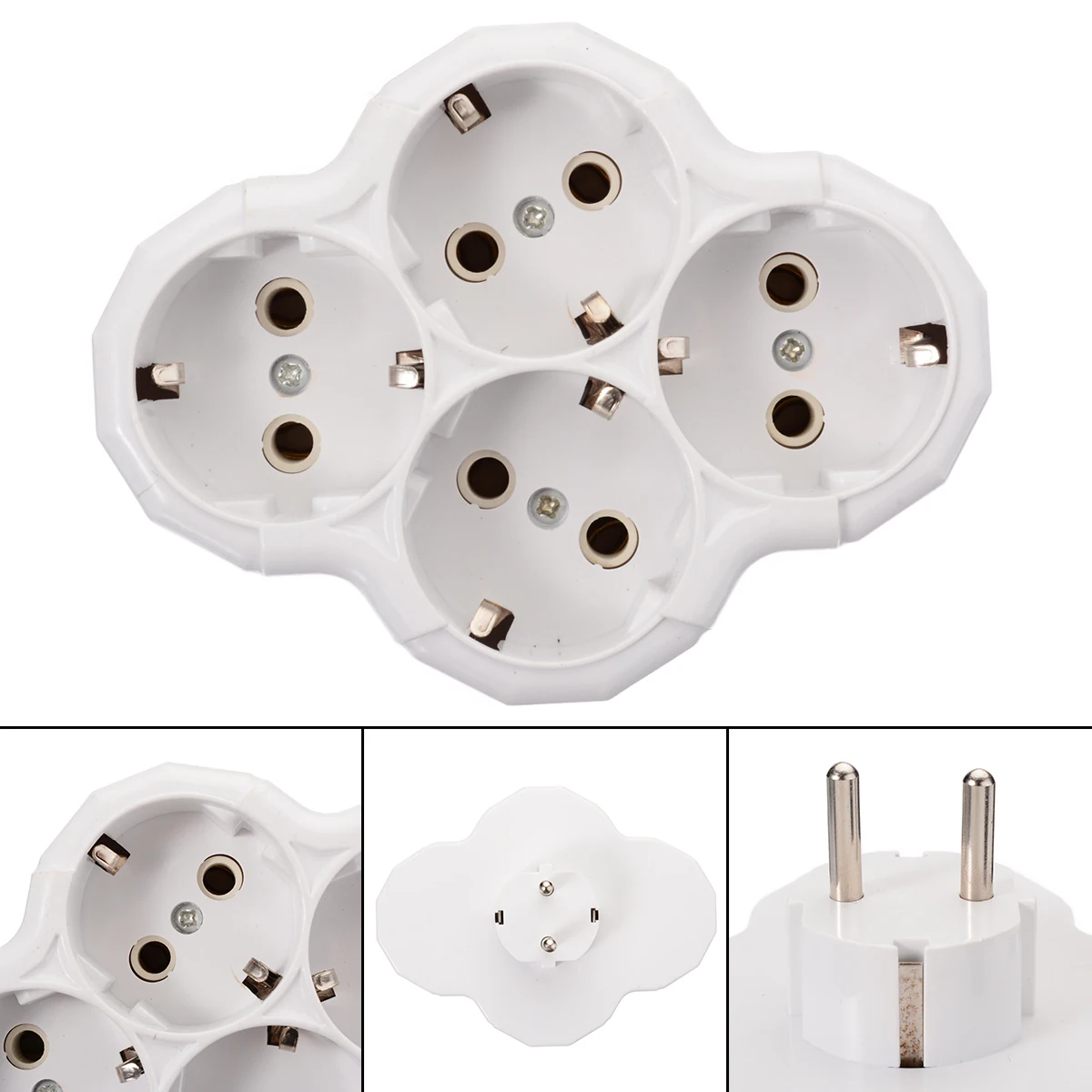 Белый ЕС Европейский тип конверсионный штекер 1 4 способ немецкий стандартный