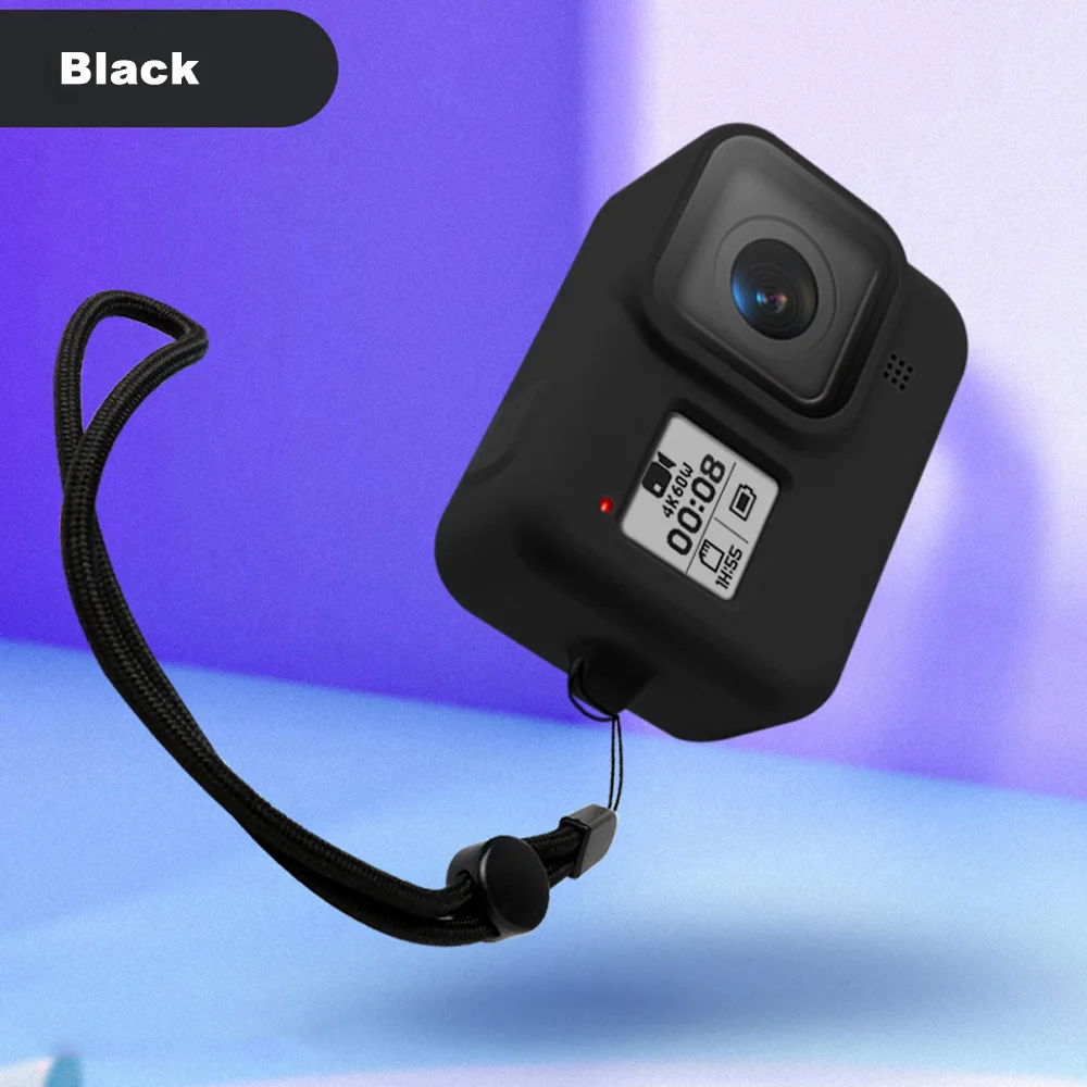 Black-case JINSERTA мягкий силиконовый корпус Защитная пленка для Gopro Hero 8 чехол черный Полное покрытие оболочка для Gopro Hero 8 Экшн-камера - Цвет: Black-case