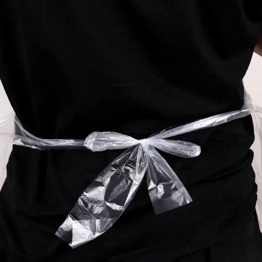

HOT SALES !!! 50Pcs Adult Children Disposable Waterproof Transparent Painting Cooking Apron