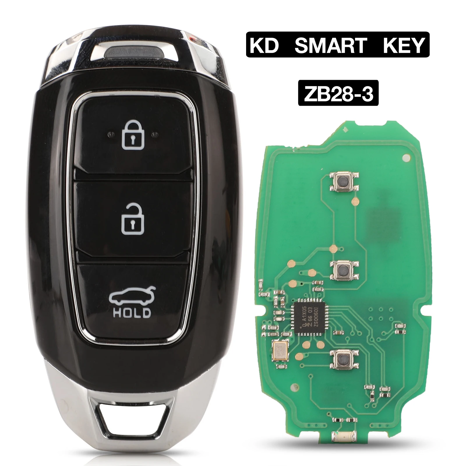 

jingyuqin ZB28-3 3 Buttons Universal Remote Control Car Key For More Than 2000 Models KD Multi-functional Smart Key Replacement