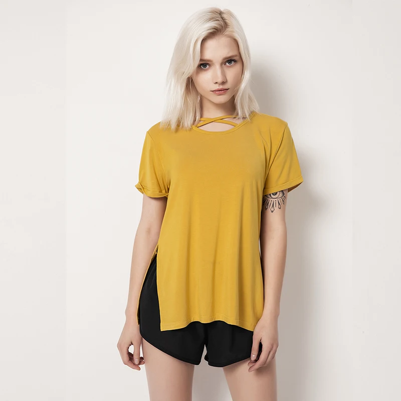 Женские дышащие топы для йоги женские спортивные футболки фитнеса свободные