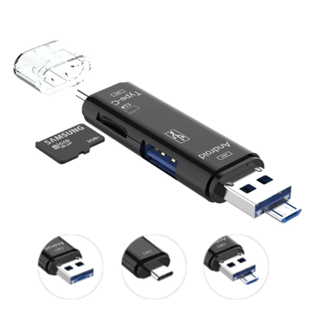 5 в 1 Тип Закрытая акционерная Компания C & микро USB OTG кард ридер с флеш накопитель
