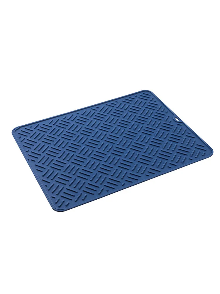 

Large Silicone Drying Drain Mat Counter Top Dish Non Slip Drain Pad Heat Insulation Holder Dish Cup Draining Pad Kitchen Mat