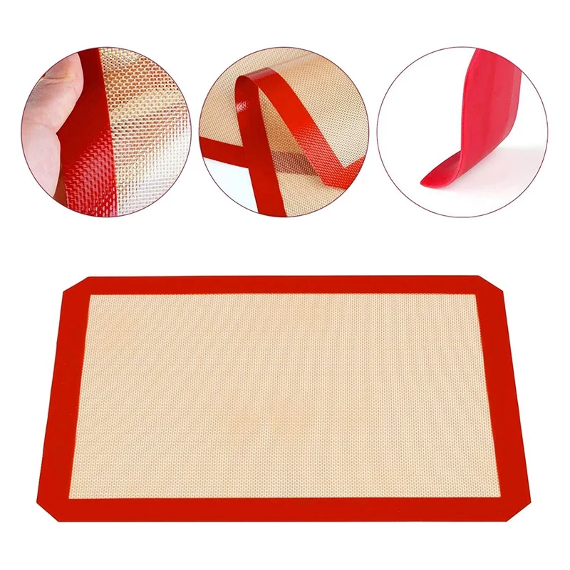 Retail 2 Set Non-Slip Washable Reusable Baking Tray With Silicone Spatula Heat Resistant Bakeware Mat A &amp B | Дом и сад