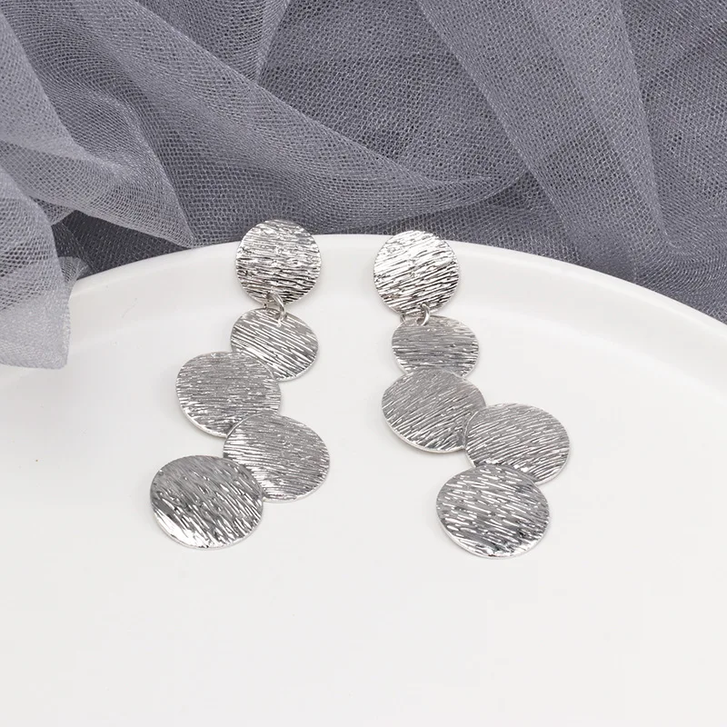 Серьги-подвески в европейском стиле женские круглые Висячие Ювелирные украшения