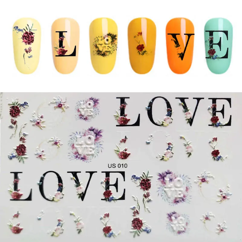 1 шт. 3D акриловые наклейки для ногтей с гравировкой ракушек и черепашек|Стикеры