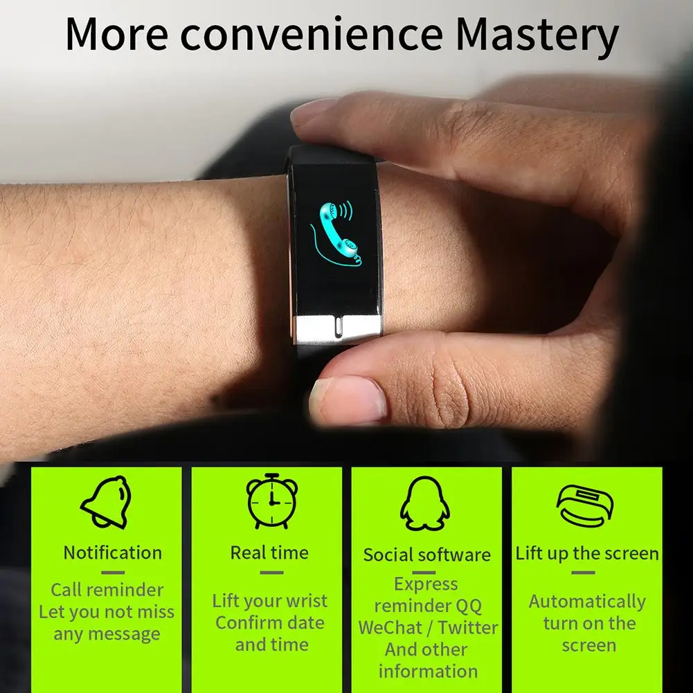 E66 умные часы спортивные браслет USB зарядка мониторинг температуры шагомер для