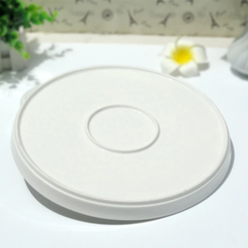 Плоская тарелка белая керамическая твердая искусственная десертная пицца