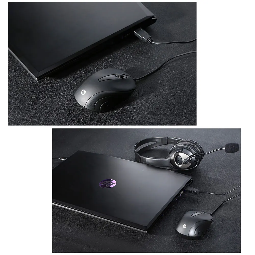 Hp S300 эргономичная дизайнерская мышь для компьютера, ноутбука, портативная проводная USB мышь, удобная на ощупь, настольная, деловая, Офисная мышь