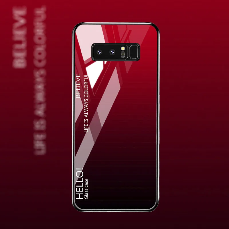 M057 Чехол из закаленного стекла для samsung Galaxy Note 8 10 чехол s Star Space samsung S10 S8 S9 Plus S10e Lite J2 Core Prime Чехлы бампер - Цвет: M057