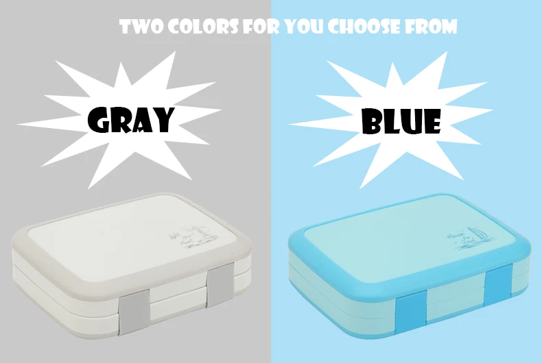 2 или 1 Bento Box для детей герметичный Ланч-бокс Microwavable контейнеры для еды большой ящик для хранения с отсеками