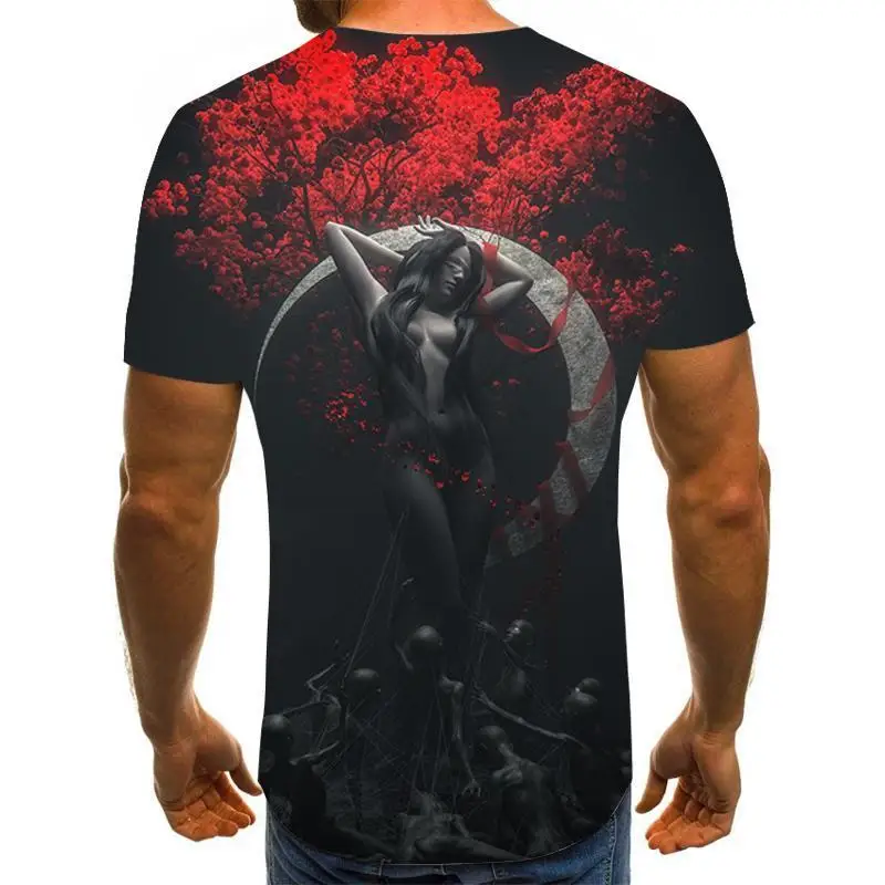 

Fashion Men's T-shirts 3D hip hop short sleeves summer tees tops Beautiful characters face printed t-shirts o-neck tees 6XL