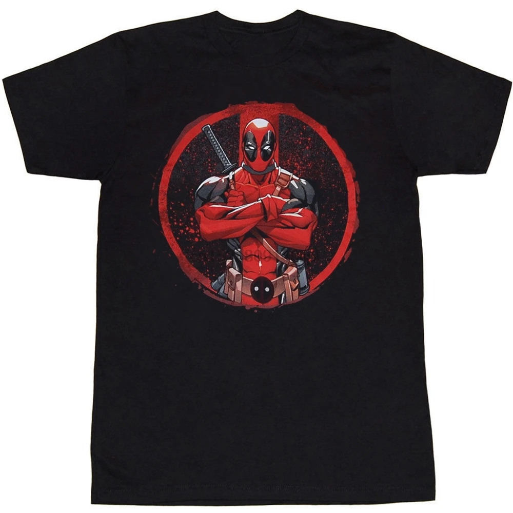 Deadpool Arms Crossed T-Shirt Summer Style Tee Shirt |