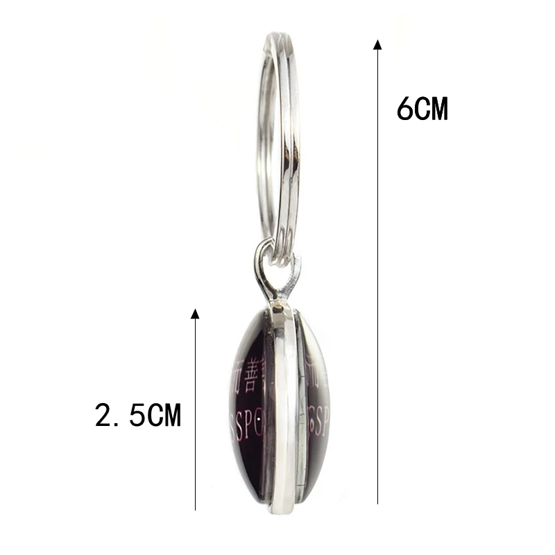 

Double-Sided Glass Dome Keychain Cute Dog Charm Pendant Pet Dog Footprint Keyring Jewelry Accessories Small Ornaments Gift