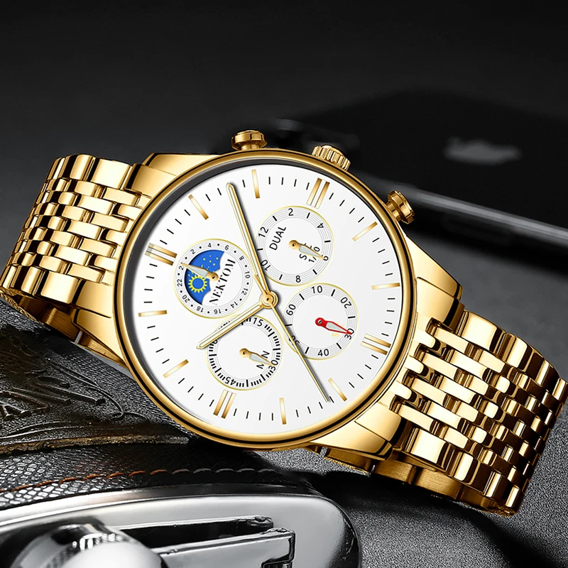 Часы наручные мужские кварцевые брендовые Роскошные водонепроницаемые