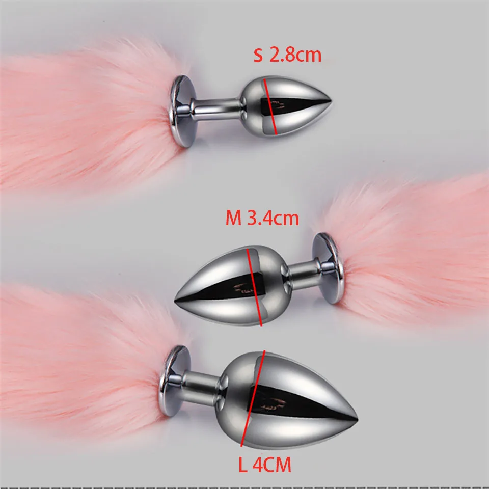 Розовые сексуальные игрушки для пар лисий хвост огромная Анальная пробка