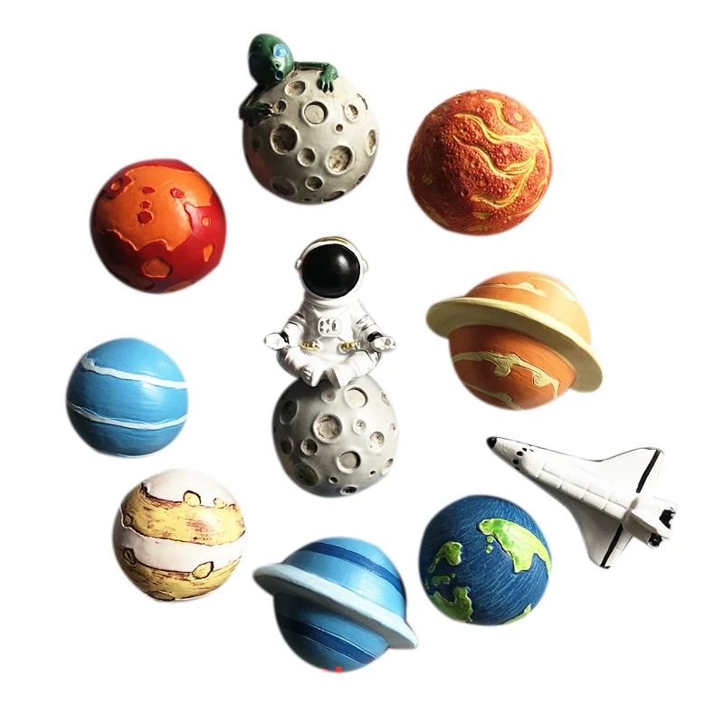 

11Pcs Magnetic Sticker Astronaut Refrigerator Magnet 3D Creative Fridge Magnet Home Decoration Space Shuttle Magnet