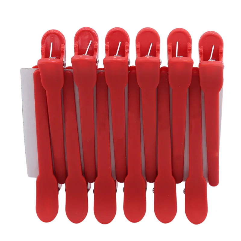 

12 Pcs Black/red Hair Modeling Clip Hairdressing Sectioning Cutting Hair Clamps Professional Plastic Salon Styling Hair Clips