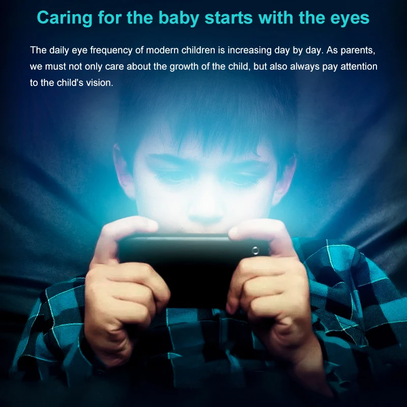 Очки детские с защитой от сисветильник Квадратные прозрачные светоотражающие