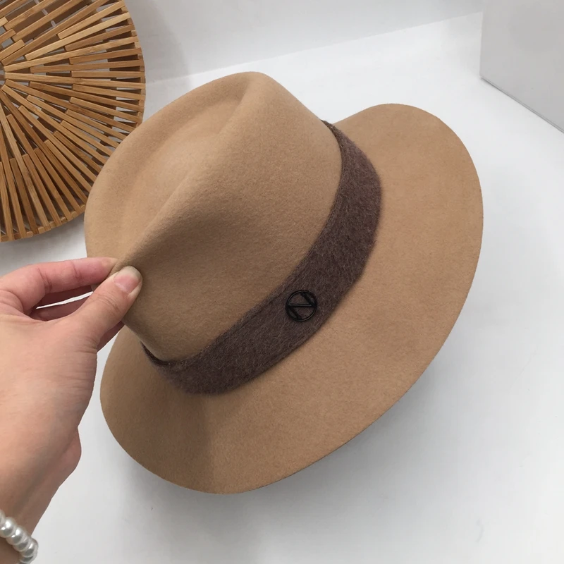 Sir About new camel wool peach heart cap panama hats in Europe and the agitation restoring ancient ways hat cap gentleman Fedora