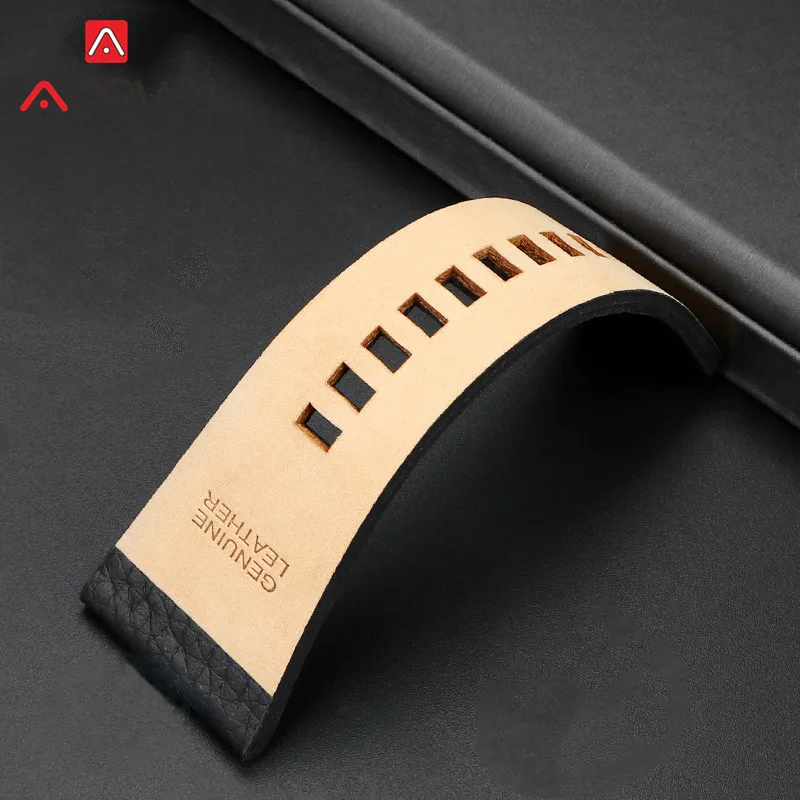 Ремешок из натуральной кожи для мужчин сменный Браслет с пряжкой нержавеющей