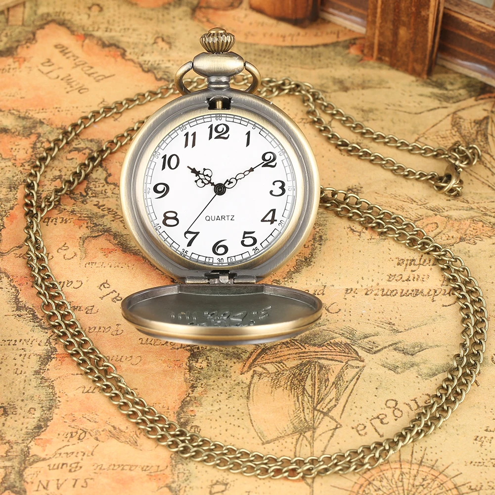 Новые карманные часы с мультипликационным серебристым тоном