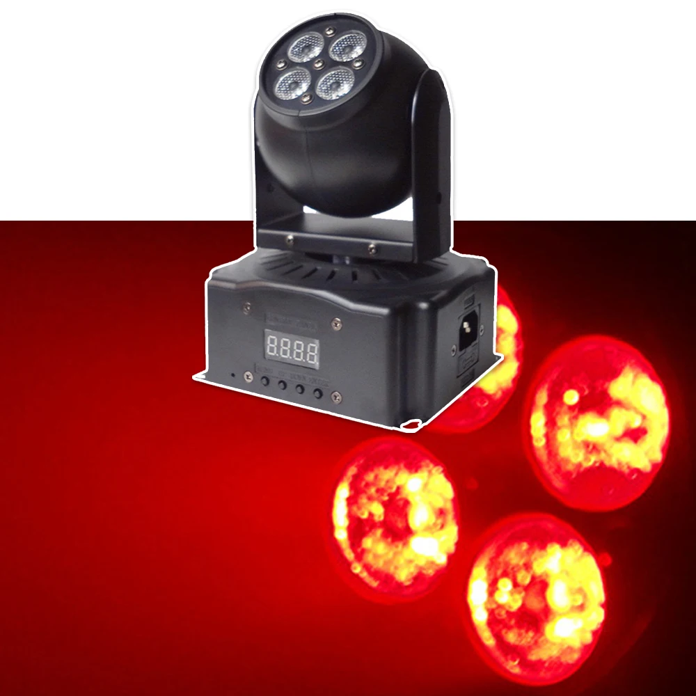 

Светодиодный RGB-прожектор 3 в 1, 4 шт., 9 Вт