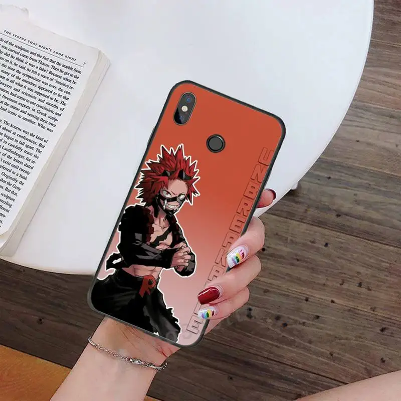 

My hero academia Kirishima anime Phone Case For Xiaomi Redmi note 7 8 9 t max3 s 10 pro lite funda shell coque cover