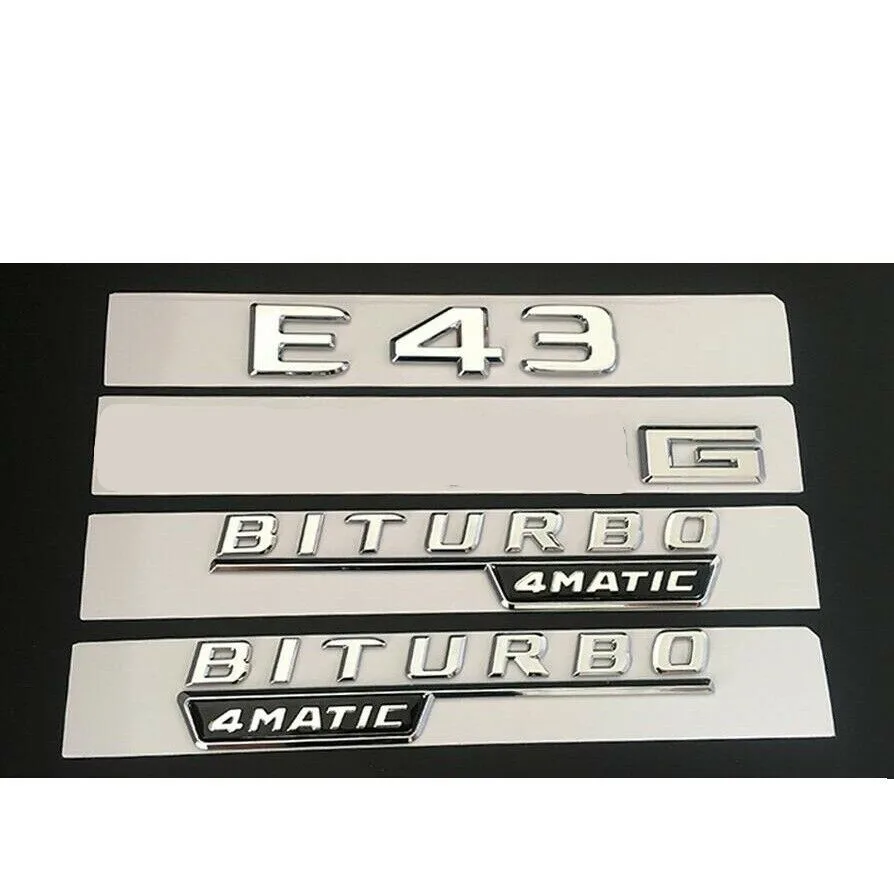 Хромированные эмблемы багажника брызговик Значки для Mercedes Benz W213 E43 BITURBO