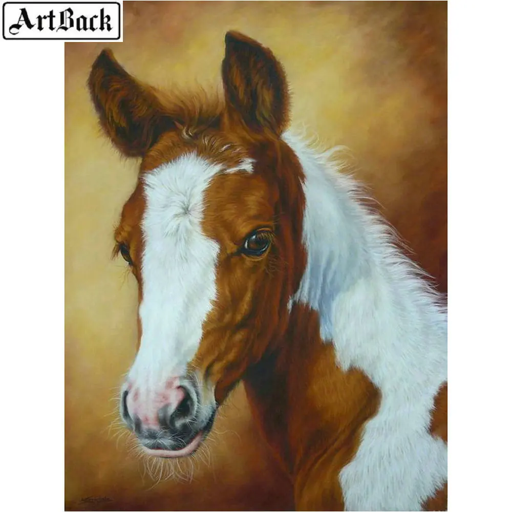 

Diamond painting horse full square drill 5d animal diamond art 3d round diamond embroidery sticker