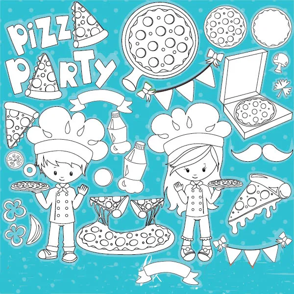 Прозрачный прозрачный штамп для пиццы скрапбукинга/изготовления