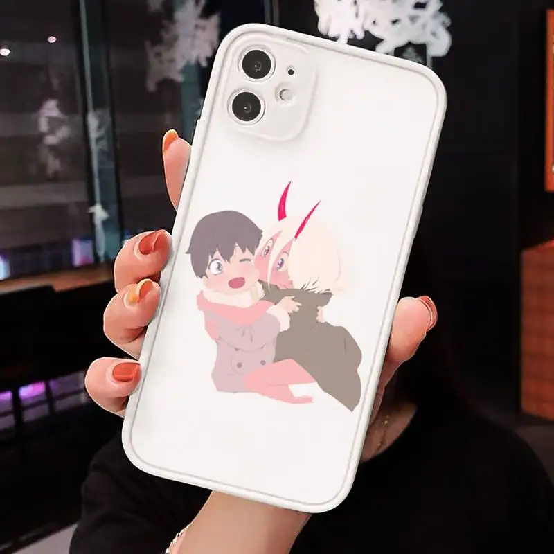 

Sexy anime girl Two zero lovely Pink Phone Cases Matte Transparent for iPhone 7 8 11 12 s mini pro X XS XR MAX Plus cover funda