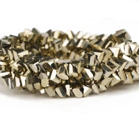 6mm shiny gold 150pcs czech crystal beads triangle glass beads accessory beads beaded used for jewelry making diy earrings