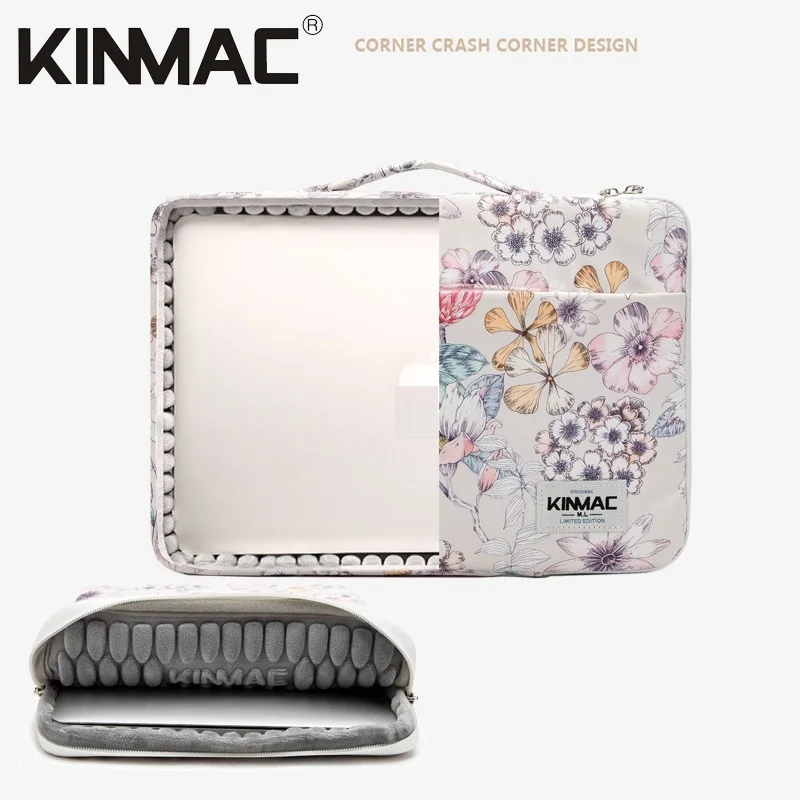

Брендовая сумка для ноутбука Kinmac 12,13,14,15, 15,6 дюйма, цветочный женский мужской чехол с ручкой для MacBook Air Pro M1, компьютерный портфель для ПК