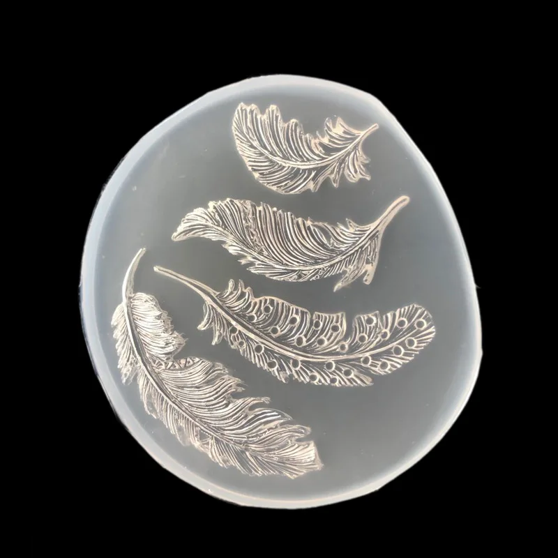 

4 Styles Feathers Epoxy Mold Handmade DIY Jewelry Pendant Goose Feather Decoration Resin Silicone Mold Women Accessories