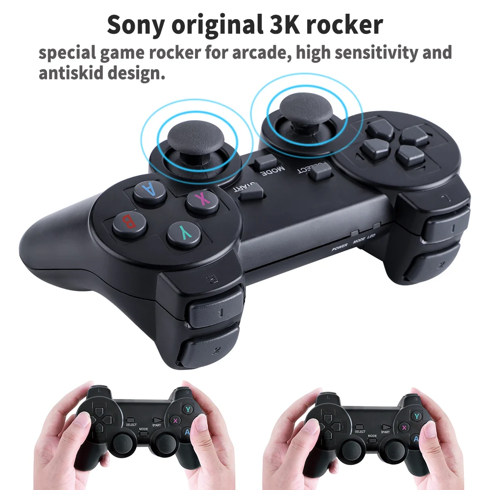 

4K TV Retro Video Game Console With 2.4G Retro Double Wireless Controller Built in 3000 Games For PS1/GBA Family TV Game Console