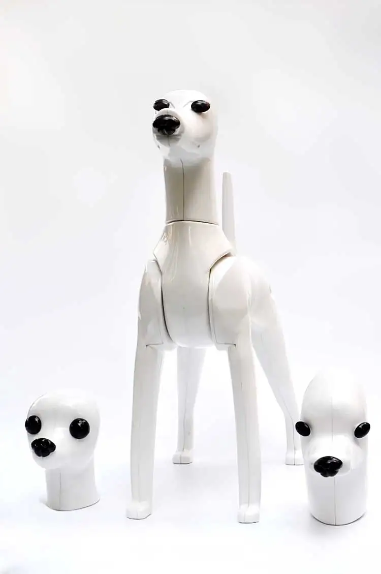 Multifunction Grooming Model Dog Mannequin Display Plastic Skeleton For Pet Groomer 1 Body 3 changeable Head | Дом и сад