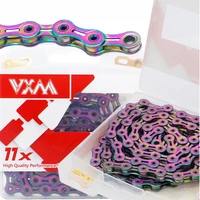 mtb road bicycle chain 1133 speed 116l mountain bike fully hollow colorful chain cycling available replaceable chain accessory