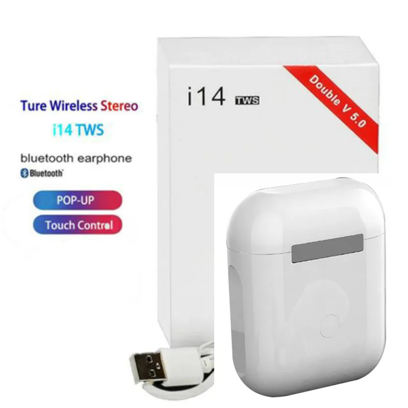 Новинка 2021 беспроводные наушники вкладыши i14 TWS с микрофоном подходит для Xiaomi Samsung