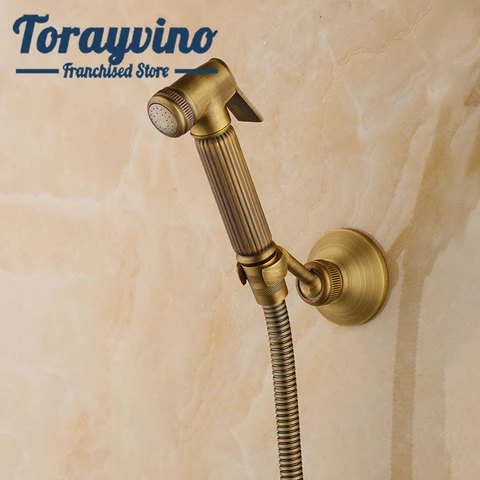 Кран для биде Torayvino, латунный античный настенный смеситель для ванной комнаты с анальной очисткой, холодная и горячая распродажа
