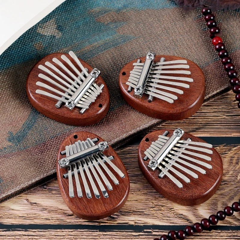 

Мини-пианино Kalimba из красного дерева, милая кошка/вода, портативная клавиатура, музыкальный инструмент