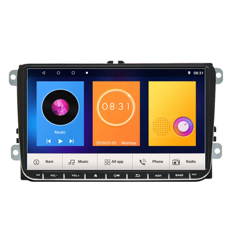 Автомобильный мультимедийный плеер 2 Din GPS стерео универсальный для VW Volkswagen Golf