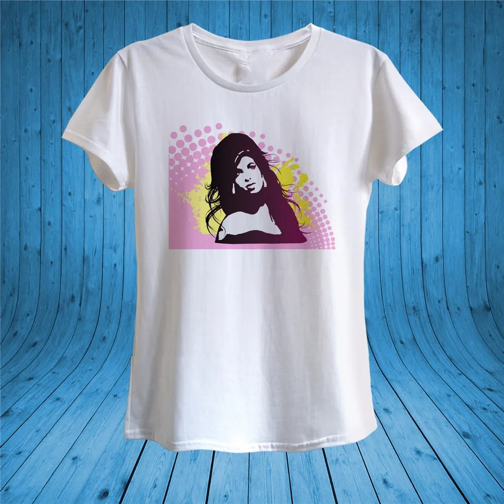 

Amy Winehouse Singer Songwriter Back To Black T-Shirt 100% Cotton Unisex Women Graphic Tee Shirt