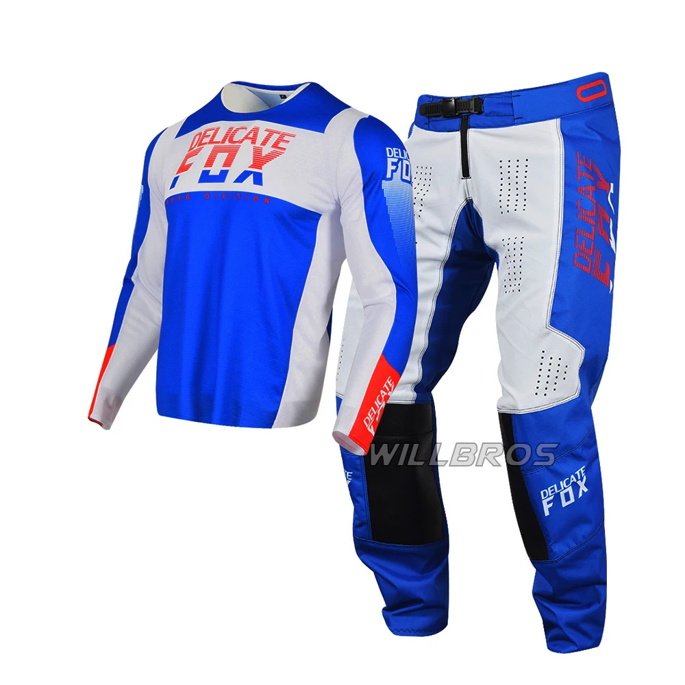 

Delicate Fox Jersey Pants MX Combo Enduro Gear Set Motocross Outfit Mountain Bicycle Off-road Suit ATV UTV MTB Bike Kits Men