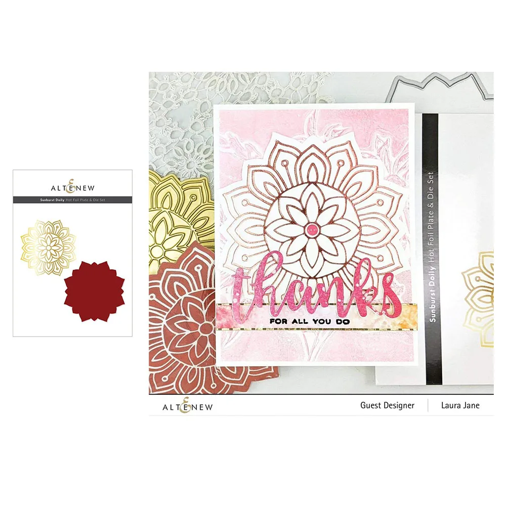 

Sunburst Doily Metal Cutting Dies and Solid Hot Foil Plate Set New Diy Crafts Parts Scrapbooking Decoration Embossing Folders