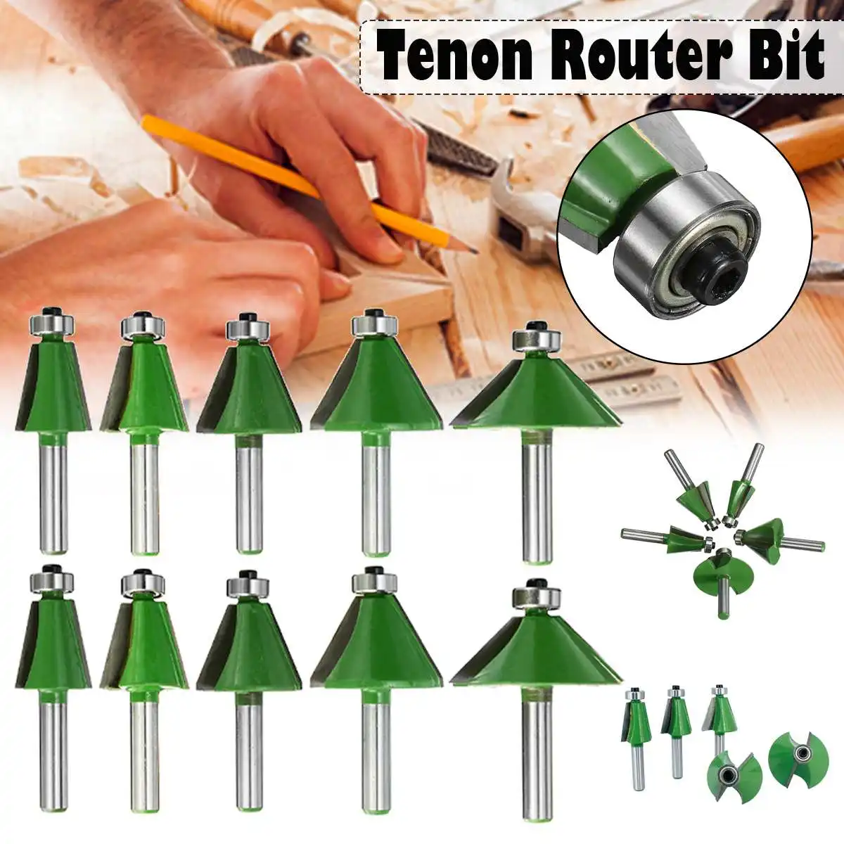 

Фреза по дереву, хвостовик 8 мм, 11,25/1/15/22/30/45 градусов