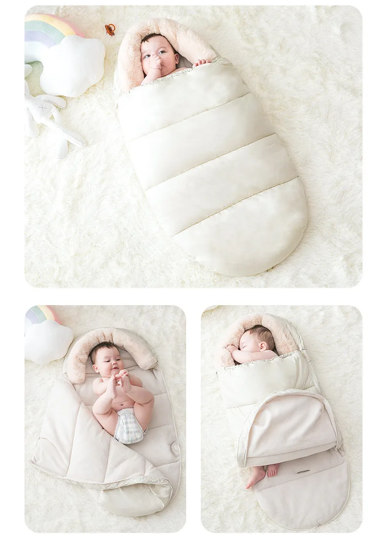 Зимний Теплый детский спальный мешок 92*48 см ветрозащитные утолщенные конверты
