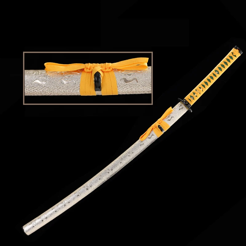 Японский катана ручной работы 1045 углеродистая сталь полностью Выгравированный